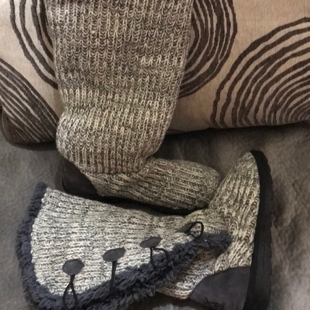 Muk Luks Fur Boots - Size 8